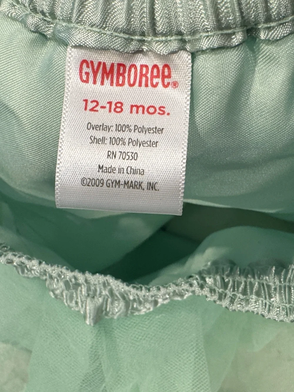 Gymboree 12-18 months Mint Green Tulle Dance/Tutu Skirt